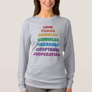Liebe, Frieden...Langarm T-Shirt