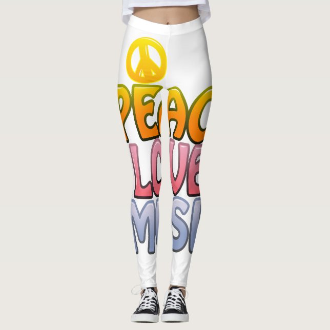 Liebe Frieden. Leggings (Vorderseite)