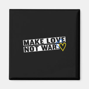 Liebe Frieden machen, nicht Krieg Weltfriedensmänn Magnet
