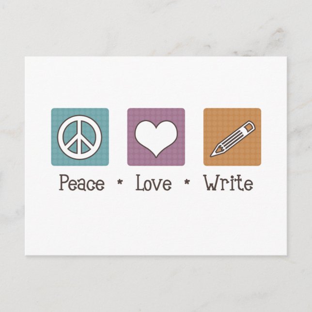 Liebe Frieden Postkarte (Vorderseite)