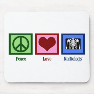 Liebe Frieden Radiologie Mousepad