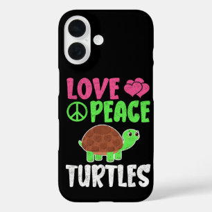 Liebe Frieden Schildkröten Süße Zoo Tiere Schildkr iPhone 16 Hülle