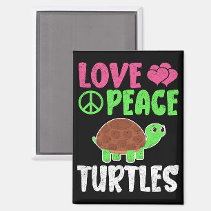 Liebe Frieden Schildkröten Süße Zoo-Tiere Schildkr Magnet
