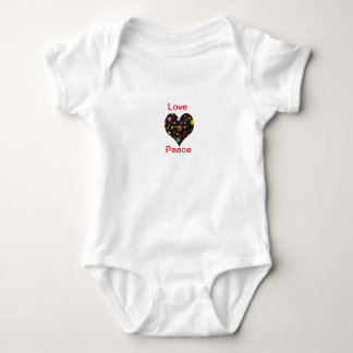 Liebe, Frieden und einzigartige Blume | Symbolisch Baby Strampler