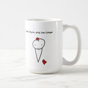 Liebe, Frieden und Eis Tasse