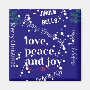 Liebe, Frieden und Freude Magnet