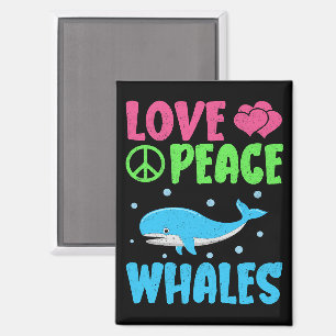 Liebe Frieden Wale Süße Meerestiere Wal Liebhaber Magnet