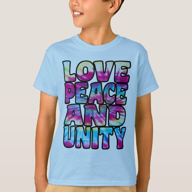 LIEBE FRIEDENSEINHEIT. T-Shirt (Vorderseite)