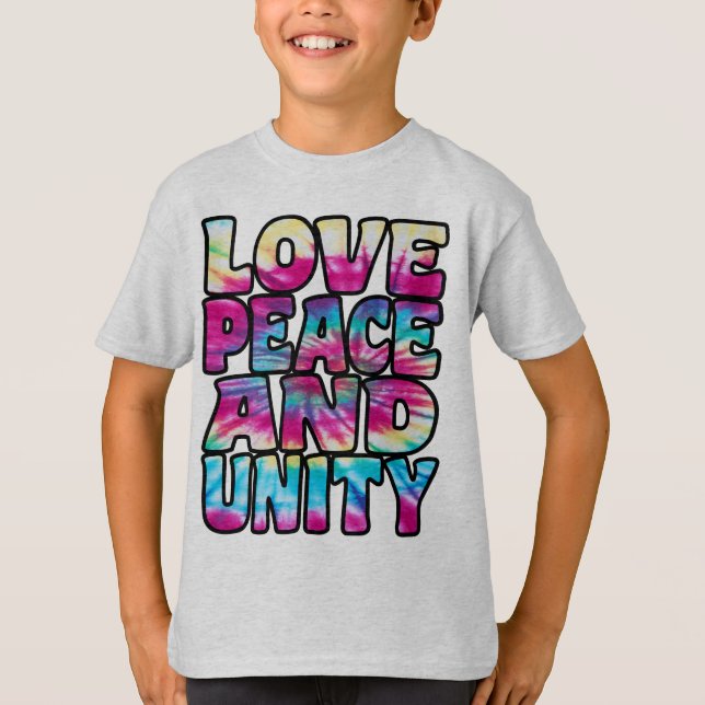 LIEBE FRIEDENSEINHEIT. T-Shirt (Vorderseite)
