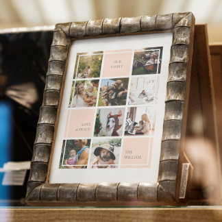 LIEBE & FRIEDENSFAMILIE FOTO COLLAGE POSTER UND DR