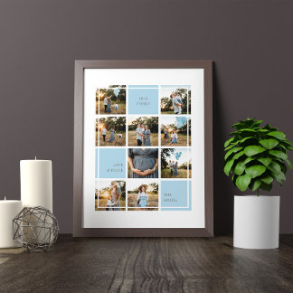 LIEBE & FRIEDENSFAMILIE FOTO COLLAGE POSTER UND DR