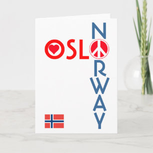 Liebe-Friedensgruß-Karte 1 Oslos Norwegen Karte