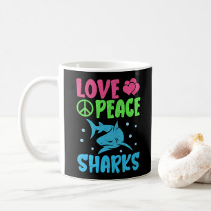 Liebe Friedenshaie Niedliche Meerestiere Haie Love Kaffeetasse