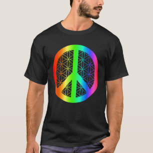 Liebe Friedenssymbol Blume des Lebens T-Shirt