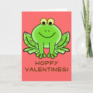 Liebe Frog Funny Gruß: Hoppy Valentinstag Feiertagskarte