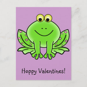 Liebe Frog Funny Gruß: Hoppy Valentinstag Feiertagspostkarte