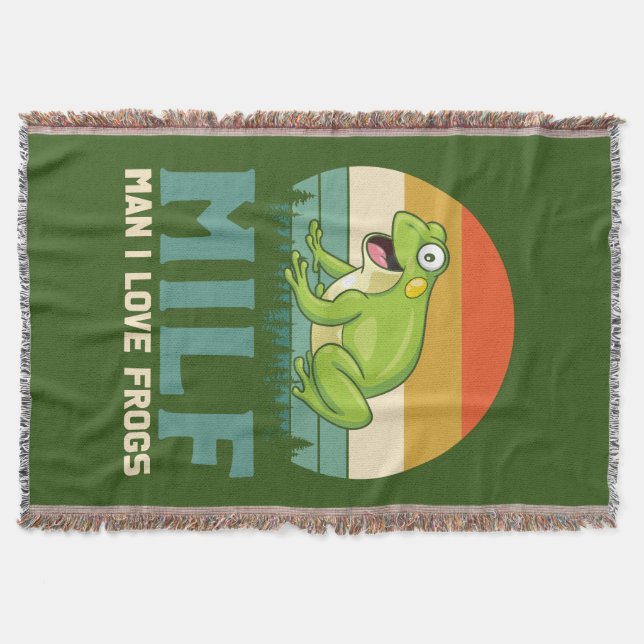 Liebe Frogs Throw Decke (Vorderseite)