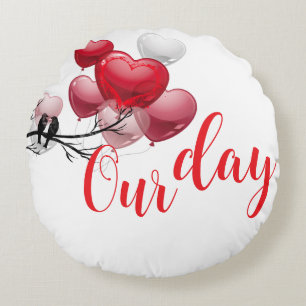 Liebe – Frohen Valentinstag Rundes Kissen