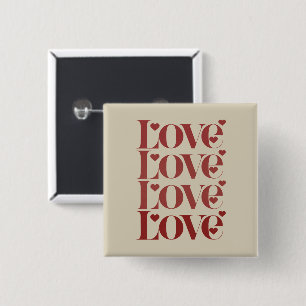 Liebe Frohen Valentinstag Valentins-Paar  Button
