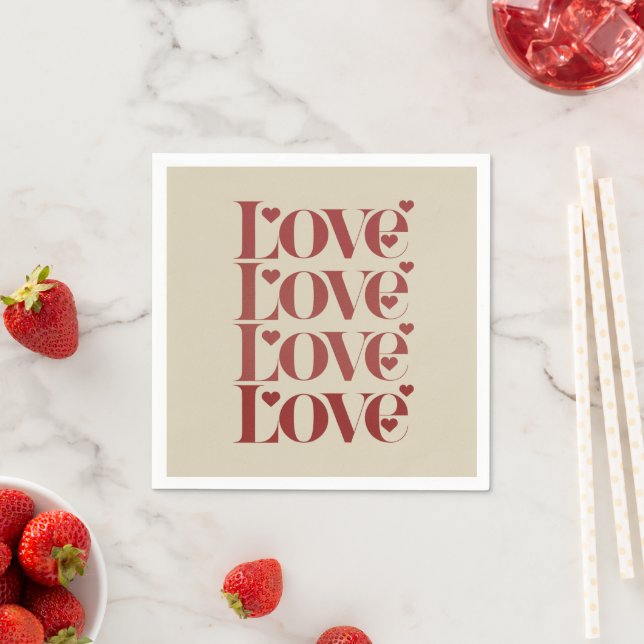 Liebe Frohes Valentinstag Valentinstag Serviette (Beispiel)