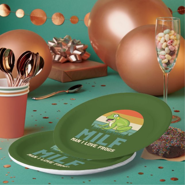 Liebe Frösche Papier Teller (Multi)