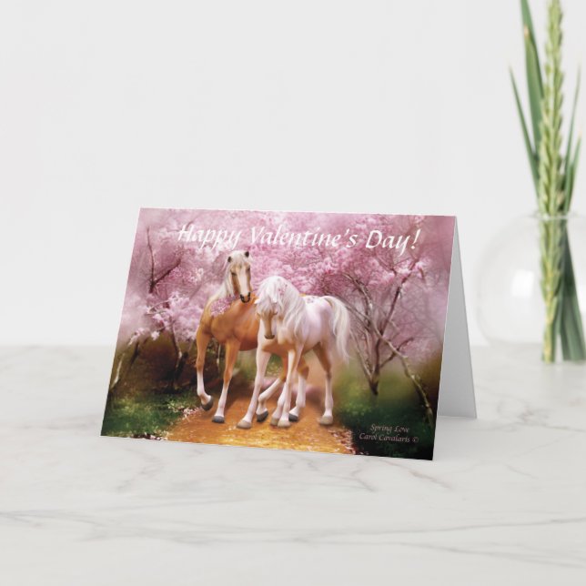 Liebe Frühling Valentinstag Kunst-Card Feiertagskarte (Vorderseite)