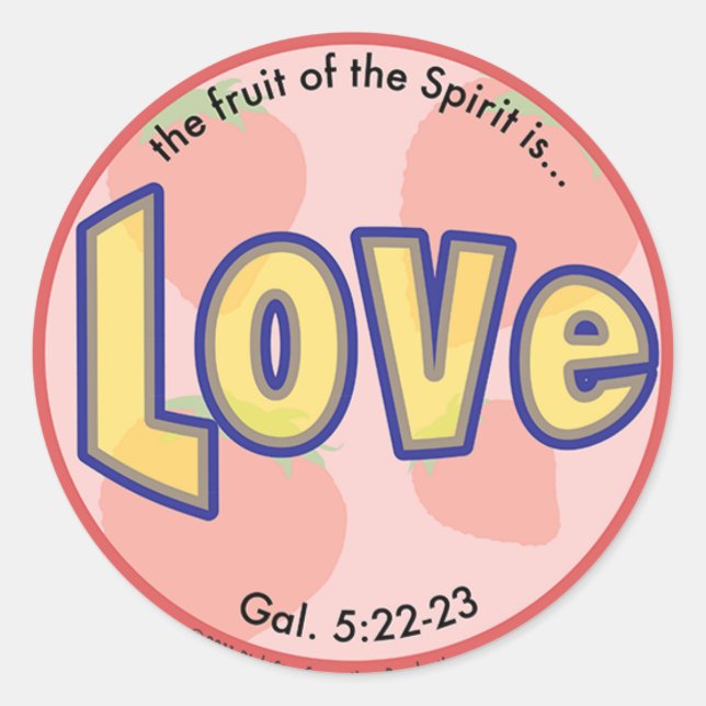 Liebe Fruit of the Spirit Spots Sticker (Vorderseite)