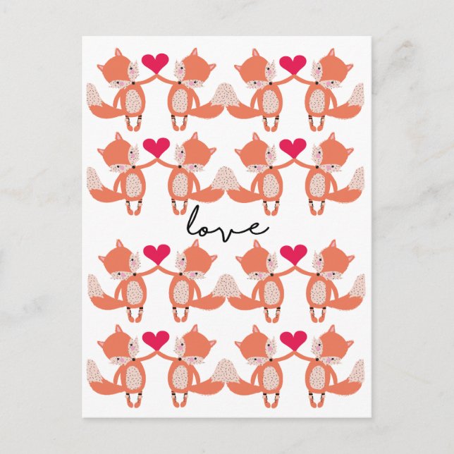 Liebe Fuchs Postkarte (Vorderseite)
