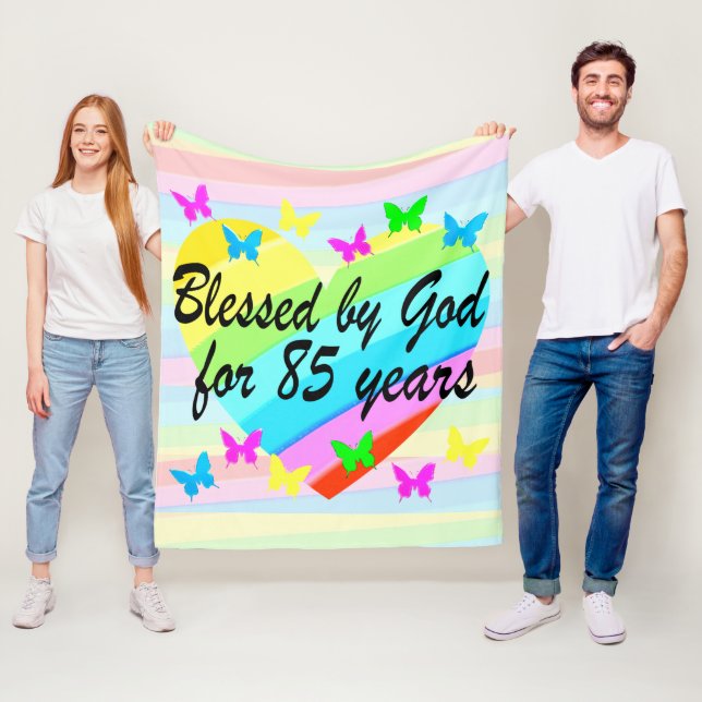 LIEBE FÜLLTE 85. GEBURTSTAGSBLESSINGS FLEECE BLANK (Beispiel)