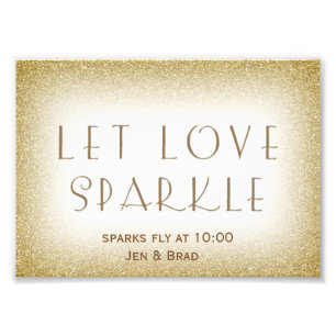 Liebe-Funkeln gelassen - Goldfunkler absetzen Fotodruck