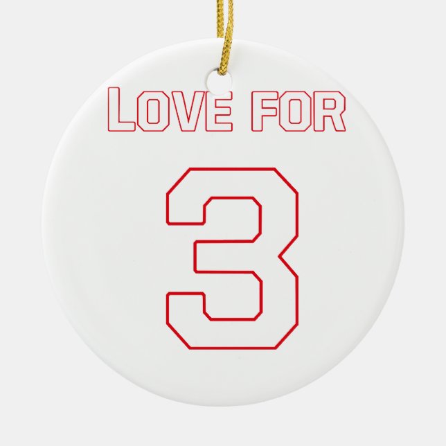 LIEBE FÜR 3 KERAMIK ORNAMENT (Vorne)