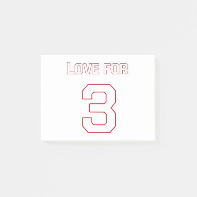 LIEBE FÜR 3 POST-IT KLEBEZETTEL (Vorderseite)