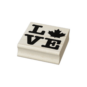 Liebe für Ahornleaf Gummistempel
