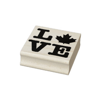 Liebe für Ahornleaf Gummistempel