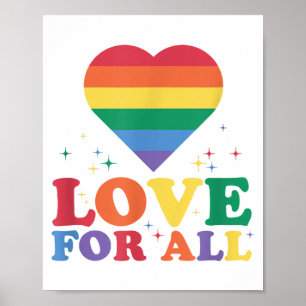 Liebe für alle LGBTQ-Rainbow-Pride-Gay-Lesben-LGBT Poster