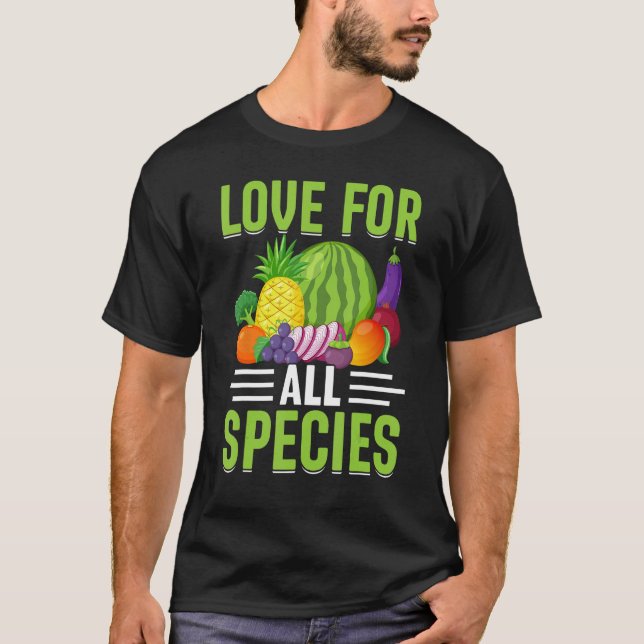Liebe für alle Tierarten I Vegan T-Shirt (Vorderseite)
