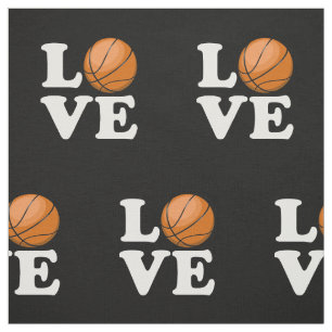 Liebe für Basketball Stoff