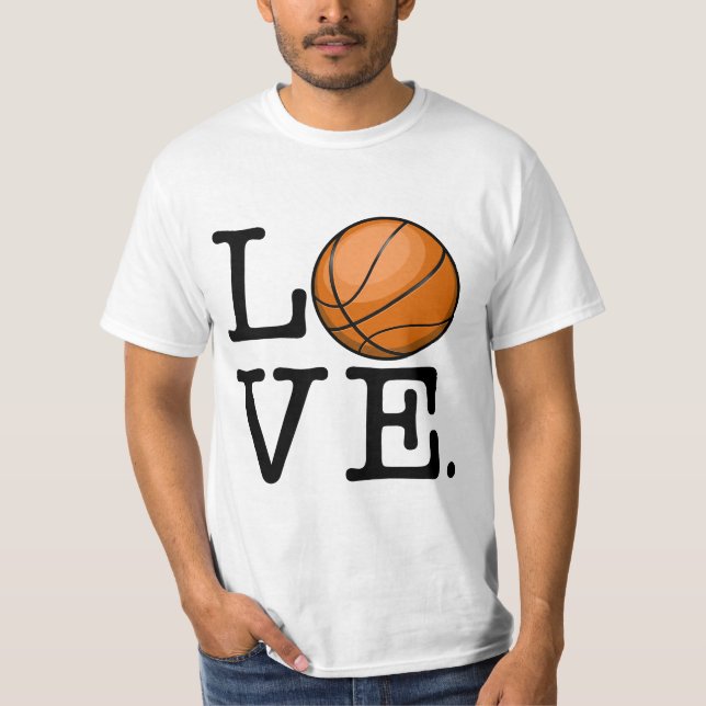 Liebe für Basketball T-Shirt (Vorderseite)