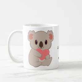 Liebe für benutzerdefinierten Text und Namen Koala Kaffeetasse