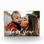 Liebe für benutzerdefiniertes Skript-Foto Fotoblock<br><div class="desc">Mit einem schönen und modernen Skript für die Wörter "Liebe You" kann dieser benutzerdefinierte Foto-Block leicht mit Ihrem eigenen Lieblingsbild personalisiert werden. Ein elegantes Design,  das gepflegt und angezeigt werden soll,  eine moderne Foto-Rahmenoption. Ein Geschenk,  um gut empfangen zu werden.</div>