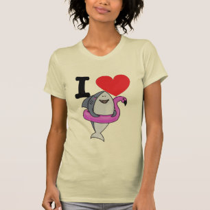 Liebe für cooles Hai - Beach Pun Funny Shark T-Shirt