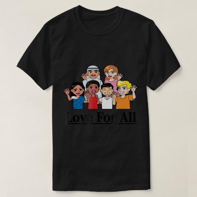 Liebe für das Diversity "Multikulturelle Einheit d T-Shirt (Design vorne)