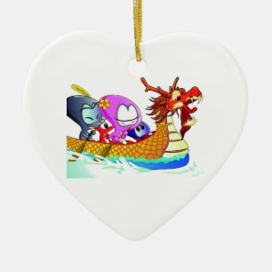 Liebe für das Dragonboating Keramikornament