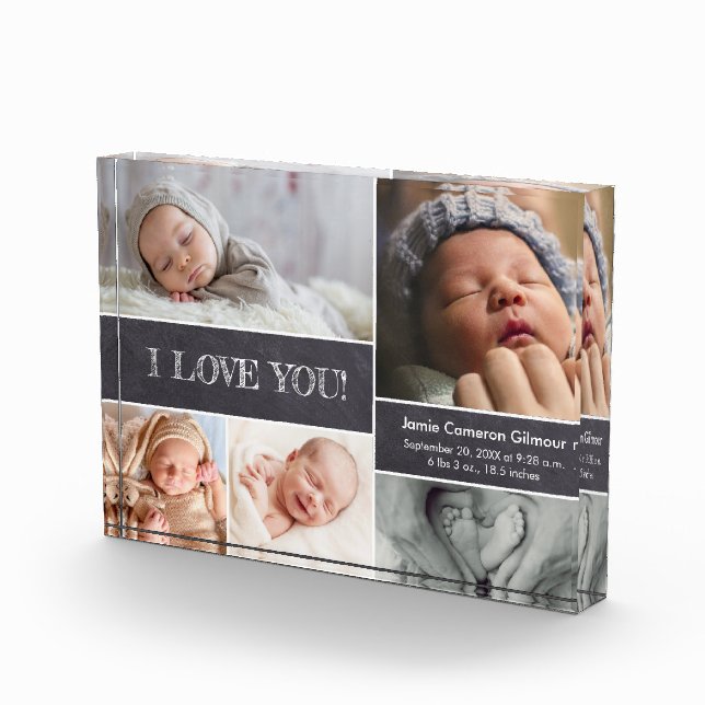 Liebe für die Ankündigung von Neugeborenen-Fotos Fotoblock (Rechts)