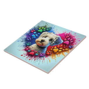 Liebe für die künstlerische Paw-Druckvorlage für H Fliese