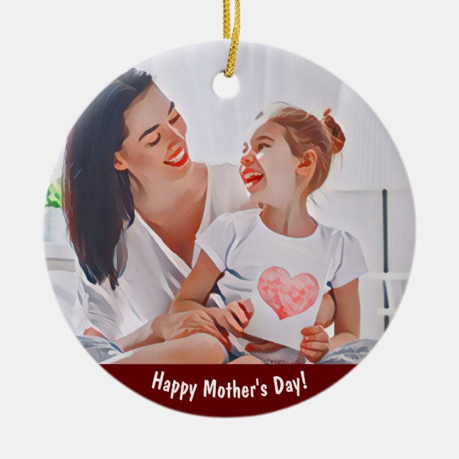 Liebe für die Mama Keramik Ornament (Vorne)