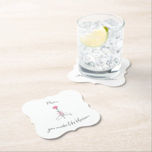 Liebe für die Mama - Papierfische Untersetzer