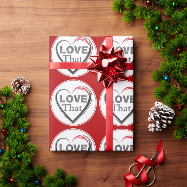 Liebe für dieses Geschenkpapier (Feiertagsgeschenk)