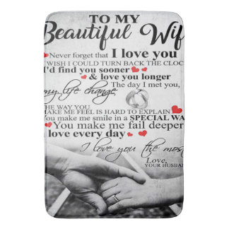 Liebe für Ehefrau | Geschenk für Paare Badematte
