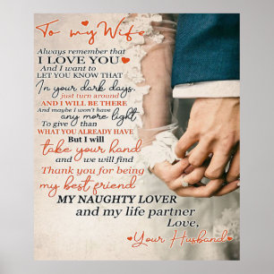 Liebe für Ehefrau WOHNGESTALTUNG Poster